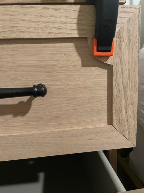 Upcycling, Nightstand Refinish, Malm Drawers Hack, Ikea Malm Drawers, Ikea Malm Nightstand, Malm Hack, Minwax Gel Stain, Malm Bed Frame, Malm Drawers