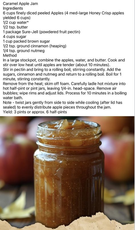 Pudding Recipes Homemade, Homemade Jams, Jam Jam, Canning Jam, Apple Recipes Easy, Homemade Pantry, Apple Jam, Fruit Preserves, Jam And Jelly