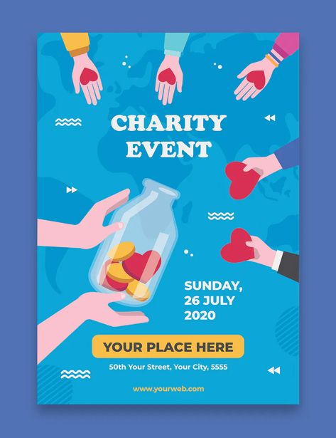 Charity Poster Template AI, EPS Charity Campaign Poster, Charity Day Ideas, We Are Open Poster Design, Charity Design Ideas, Charity Poster Ideas, Anouncment Ideas Poster, Charity Fundraising Poster, Charity Design Posters, Charity Graphic Design