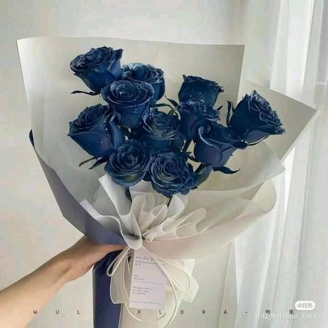 Blue Roses Bouquet Aesthetic, Blue Roses Bouquet Gift, Blue Roses Bouquet, Boquette Flowers, Flowers Bouquet Gift, Nothing But Flowers, Flower Therapy, Language Of Flowers, Beautiful Bouquet Of Flowers