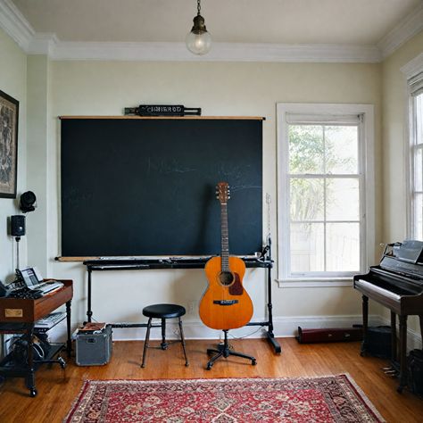 25 Music Room Ideas To Inspire Your Creative Space Family Music Room, Kids Music Room, Modern Music Room, Instrument Room, Music Room Ideas, Soundproofing Material, Small Attic, Foam Panels, Multifunctional Furniture