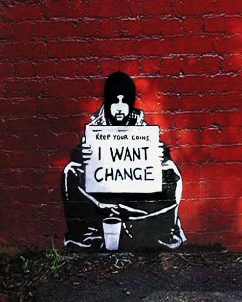 Street Art Quotes, Banksy Artwork, Street Art Banksy, Protest Art, Graffiti Words, Banksy Graffiti, Banksy Art, Banksy Canvas, Art Graffiti