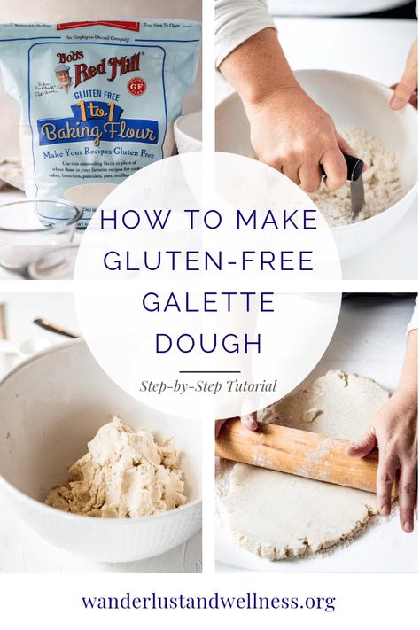 An easy step-by-step recipe tutorial on how to make gluten-free galette dough - with pictures using a 1 to 1 gluten free flour. Galette Dough Recipe, Gf Dough, Galette Dough, Gluten Free Galette, Gluten Free Dough, Glutenfree Recipe, Gf Food, Gluten Free Carrot Cake, Gluten Free Pastry