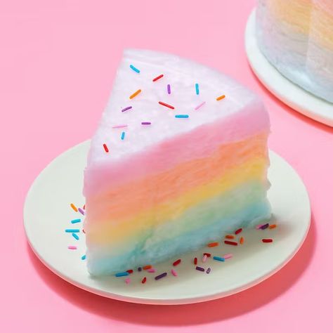 Signature Rainbow Cotton Candy Floof Cake Rainbow Cotton Candy, Cotton Candy Cake, Cotton Candy Cookies, Cotton Candy Cakes, Tea Treats, Kawaii Birthday, Gorgeous Images, Inside Cake, Bakery Decor