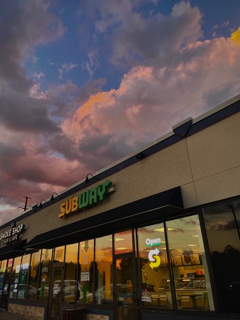 Subway Restaurant Aesthetic, Subway Aesthetic Food, Cloudy Day Aesthetic, Subway Food, Subway Aesthetic, Blackbird Singing, New Paltz, Sunset Summer, Food Places