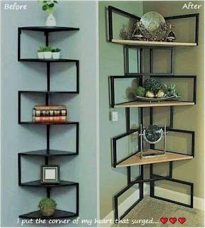 House Blessings, Simple Diy Home Decor, Iron Furniture Design, Flexible Furniture, Welded Furniture, Home Decor Shelves, Wood Furniture Design, Corner Decor, Metal Furniture Design