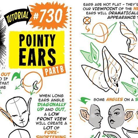 The Etherington Brothers on Instagram: "POINTY EARS Pt 2 from the #howtoTHINKwhenyouDRAW ENCYCLOPEDIA - the world’s ONLY encyclopedia of drawing tutorials, posted up FREE for EVERYONE, FOREVER, with NEW and CLASSIC tutorials coming up EVERY DAY only on our Instagram here: @etheringtonbrothers :) Lorenzo! #arttips #arttutorial #drawingtips #artprocess #stepbystepart #drawingtutorial #howtodraw #learnuary #howtodraw #drawingtutorial #conceptart #gamedev #animationdev #gameart #tutorial #inktobe Etherington Brothers, How To Draw Ears, Pointy Ears, Pointed Ears, Ear Parts, Process Art, Drawing Tutorials, Art Tips, Drawing Tips