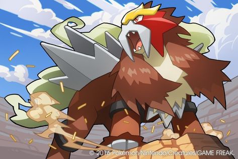 Entei Pokemon Entei, Entei Pokemon, Pokémon Gold And Silver, Pokemon Rpg, Pokemon Official, Pokemon Sketch, Gold Pokemon, Legends And Myths, Pokemon Birthday