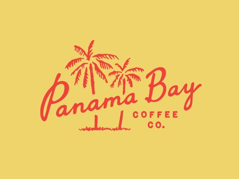 Panama Bay Coffee Co. by Ashleigh Brewer Palm Tree Logo, Pizza Logo, Tree Logo Design, Tree Logo, Tree Logos, Logo Mark, Typography Inspiration, 로고 디자인, Minimalist Logo