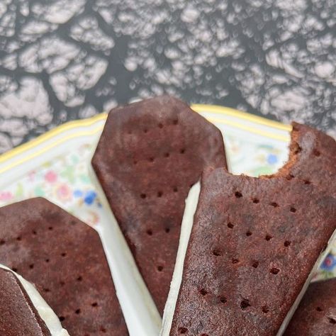 Mary-Catherine Kielkopf on Instagram: "Homemade coffin ice cream sandwiches ⚰️⚰️⚰️⁣ ⁣ ⁣ ⁣ ⁣ ⁣ ⁣ ⁣ ⁣ ⁣ ⁣ ⁣ ⁣ #icecreamsandwich #icecream #cookie #homemade #horrorpastry #⚰️ #summergoth #summerween #halloweeniseveryday #everydayishalloween" Cookie Homemade, Halloween Sleepover, Spooky Snacks, Spooky Food, Halloween Food Treats, Ice Cream Sandwiches, Cream Sandwich, Summer Birthday, I Scream