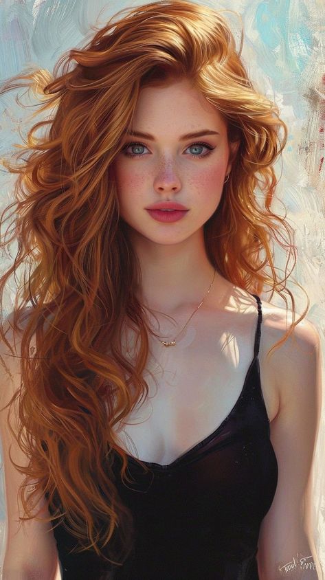 Long Red Hair, Long Red, Red Hair, A Woman, Bra, Red, Hair, Black