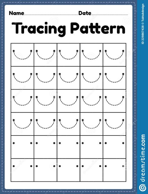 Tracing Pattern Curve Lines Worksheet for Kindergarten, Preschool and Montessori School Kids To Improve Handwriting Practice Stock Vector - Illustration of kindergarten, page: 229867428 To Improve Handwriting, Lines Worksheet, Tracing Patterns, Lkg Worksheets, Preschool Charts, Line Tracing Worksheets, Worksheet For Kindergarten, Worksheet Kindergarten, Alphabet Crafts Preschool