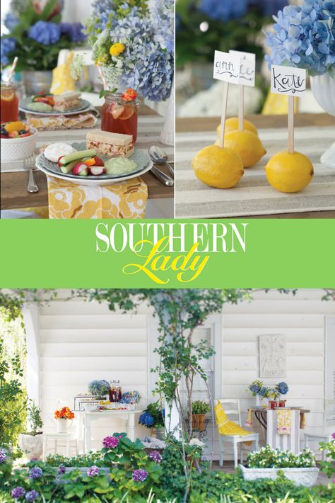 Throw a Sweet Tea Front Porch Party - Southern Lady Front Porch Southern, Southern Belle Party, Front Porch Living, Southern Belle Secrets, Porch Party, Porch Parties, Southern Summer, Ladies Brunch, Southern Sweet Tea