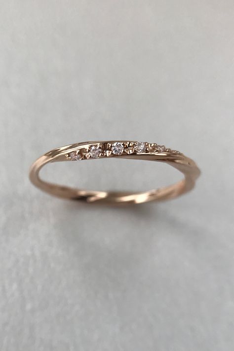 Wedding Bands For Women No Diamonds, Wedding Band With Inset Diamonds, 1.8mm Wedding Band, Women Gold Band Ring, Fine Wedding Rings, Gold Women Wedding Bands, Simple Dainty Wedding Band, Wedding Ring With 2 Bands, Gold Engagement Band For Women