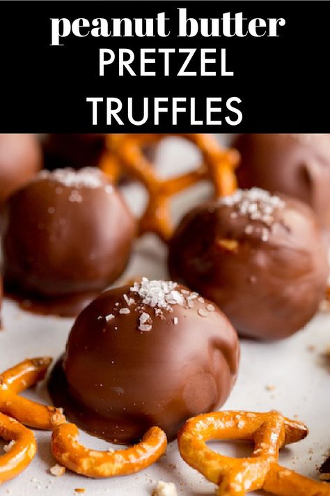 Pretzel Truffles, Peanut Butter Truffles, Peanut Butter Pretzel, Peanut Butter Honey, Christmas Candy Recipes, Truffle Recipe, Dessert Ingredients, Peanut Butter Recipes, Homemade Candies