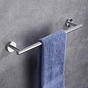 Hoooh Small Kitchen Towel Bar 9" Stainless Steel Cabinet Hand Towel Bar Hanger Rail Towel Rod Round Modern Style Polished Finish, A100L23-CH - - Amazon.com Kitchen Towel Bar, Towel Rail Ideas, Boys Game Room, Hand Towel Bar, Towel Hangers For Bathroom, Stainless Steel Cabinet, Towel Rod, Stainless Steel Cabinets, Steel Cabinet