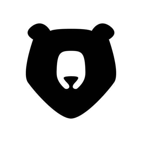 Silhouette Logo Design, Party Boards, Polar Bear Face, Face Silhouette, Silhouette Logo, Church Camp, Honey Bear, Bear Head, Bear Face