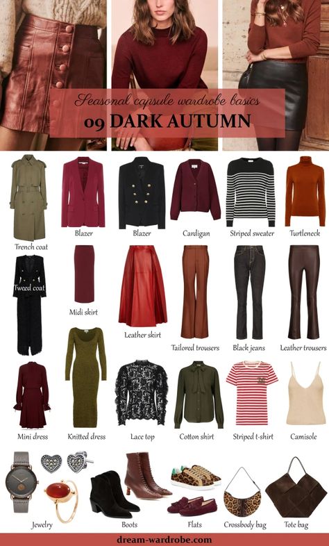 Dark Autumn Color Palette and Wardrobe Guide | Dream Wardrobe Deep Autumn Palette, Autumn Color Palette Fashion, Autumn Skin, Deep Autumn Color Palette, Outfit Tips, Color Outfits, Fall Blazer, Deep Autumn, Dark Autumn