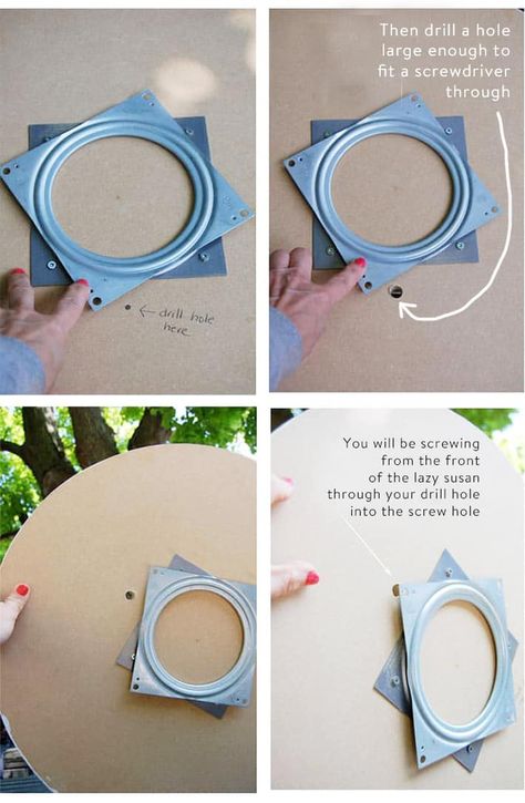 How to DIY a custom Lazy Susan for your cupboards. Make A Lazy Susan Diy, Diy Lazy Susan Turntable, Lazy Susan Hardware, Diy Lazy Susan, Lazy Susan Turntable, Diy Resin Crafts, Diy Furniture Projects, Lazy Susan, Diy Household