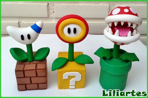 Mario Clay, Clay Mario, Super Mario Bros Party Ideas, Mario Bros Cake, Super Mario Cake, Mario E Luigi, Crea Fimo, Super Mario Bros Party, Mario Cake