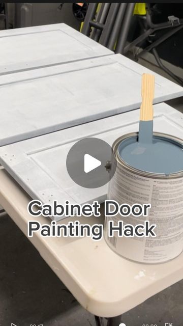 Ashley French | DIY on Instagram: "Cabinet door painting hack! 🎨✨ If you are removing existing cabinets to paint them, you’ll want to install them back in their original place after painting. This is my tip to marking the doors and knowing where they go when it’s time to hang them again. 
.
I’m using the @ryobitoolsusa USB Lithium Rotary Tool! 
.
Save this for the future or send it someoneone who might be painting cabinet doors! 
.
Follow me @mrsashleyfrench to see this camper renovation and other doable DIY projects! 
.
#diy #diyprojects #paintingcabinets #kitchencabinets #diycabinets #homereno #kitchenrenovation #camperrenovation" How To Paint Camper Cabinets, Cupboard Door Makeover, Kitchen Door Makeover, Refacing Cabinet Doors, Diy Painted Cabinets, How To Make Cabinet Doors, Cupboard Doors Makeover, Painting Cabinet Doors, Homemade Cabinets