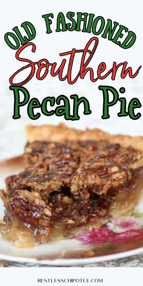 This old-fashioned southern pecan pie recipe is the holiday classic that everyone loves with plenty of crunchy pecans surrounded by gobs of sweet goo. AND you'll learn the secret to never over or under-baking this classic southern dessert again! Old Fashioned Pecan Pie Recipe, Southern Pecan Pie Recipe, Pecan Pie Recipe Southern, Best Pecan Pie Recipe, Southern Pecan Pie, Best Pecan Pie, Karo Syrup, Southern Desserts, Easy Pie Recipes