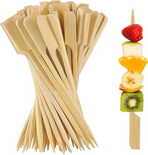 Wooden Skewers, Skewer Appetizers, Fruit Kabobs, Cocktail Picks, Gold Bride Jewelry, Bride Jewelry, Skewers, Sandwiches, Snacks