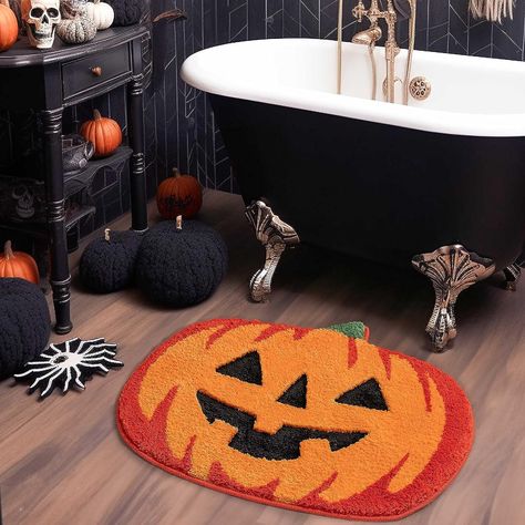 Autumn Home, Fall Bathroom Decor, Bedside Rugs, Halloween Bathroom, Cute Bath Mats, Bathroom Tub Shower, Entryway Mats, Bath Mat Rug, Living Room Carpet