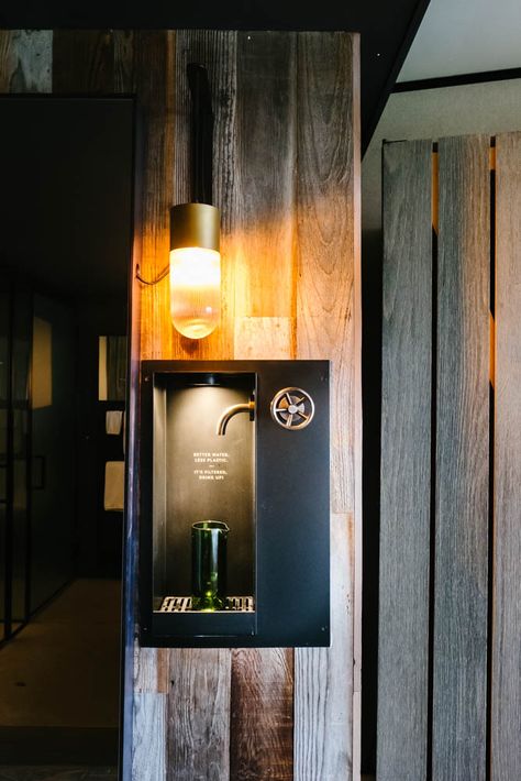 Hidden Water Dispenser, Spa Water Dispenser, Cafe Water Station, Built In Soda Water Dispenser, In Wall Water Dispenser, Build In Water Dispenser, Water Station, Themed Cafes, Water Well