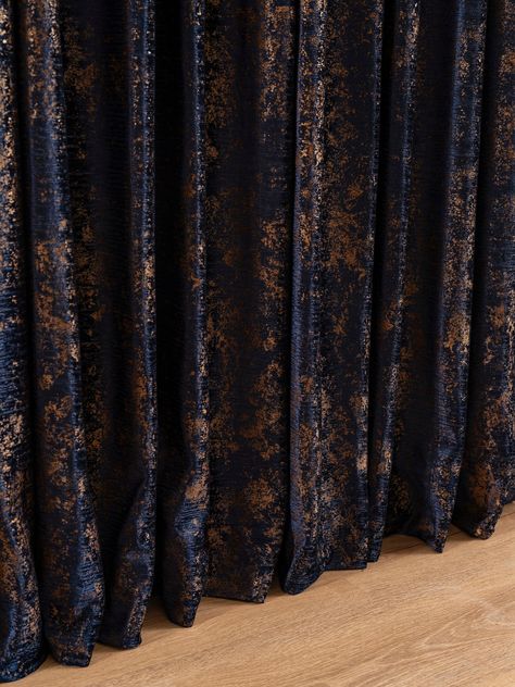 Curtains For Christmas Living Rooms, Dark Bedroom Curtain Ideas, Speakeasy Curtains, Moody Curtains Bedroom, Dark Blue Velvet Curtains, Full Wall Curtains Bedroom, Moody Bedroom Curtains, Dark Academia Curtains, Moody Curtains