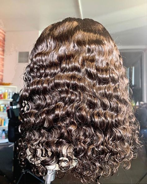 Hair from thefrontalqueen Wig Curls, Frontal Bob Wig, Frontal Bob, Loose Curly Hair, Curly Lace Wig, Cambodian Hair, Half Ponytail, Curly Bob Wigs, Scalp Health