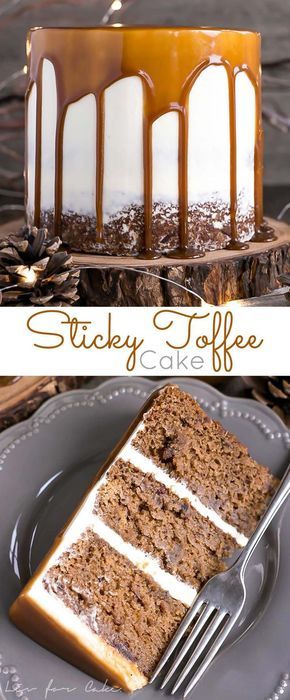 Toffee Pudding Cake, Sticky Toffee Pudding Cake, Super Torte, Toffee Cake, British Desserts, Toffee Sauce, Toffee Pudding, Sticky Toffee Pudding, Cake Layers