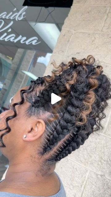 Crochet Braids/Braiding Specialist on Instagram: "Butterfly updo on 🔥 Go ahead and hit that follow ❤️" Butterfly Goddess Braid, Braided Updo With Curls, Butterfly Updo, Boho Feed In Braids Cornrows, 2 Jumbo Braids, Butterfly Feed In Braids, Butterfly Braids Hairstyle, 4 Butterfly Braids, Two Braids With Curls