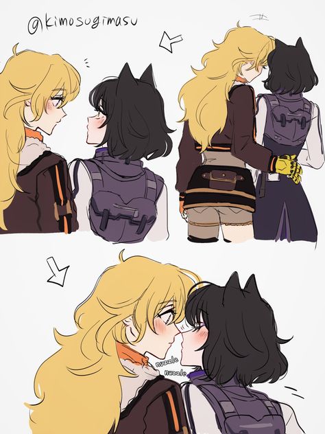 art credits: kimosugimasu on twitter Yang Xiao Long, Rwby Yang, Rwby Bumblebee, Rwby Blake, Red Like Roses, Rwby Ships, Rwby Comic, Rwby Fanart, Rwby Anime