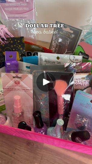 Dollar Tree Spa Basket, Dollar Tree Birthday Basket, Dollar Store Gift Basket Ideas, Dollar Tree Gift Basket Ideas, Dollar Store Gifts, Dollar Tree Gifts, Spa Basket, Budget Friendly Gift, Dollar Tree Finds