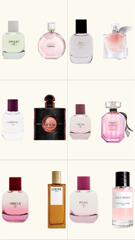 La Vie Est Belle Perfume, Zara Fragrance, Zara Perfume, Gardenia Perfume, Perfume Hacks, Fragrance Lab, Chanel Chance, Classic Perfumes, Beauty Water