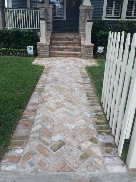 Front Path, Brick Sidewalk, Chicago Brick, Brick Pathway, Walkway Landscaping, Front Walk, Brick Path, Brick Walkway, Concrete Walkway