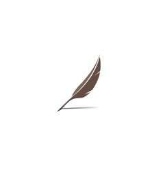 Quill logo design template Royalty Free Vector Image Quill Logo, Logo Design Women, Feather Logo, Logo Design Illustration, Desktop Background Pictures, Feather Art, Desktop Background, Game Icon, Vector Png