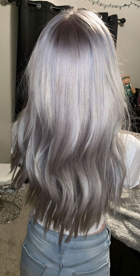 Balayage, Grey Tones Hair, Dark Platinum Hair, Ice Silver Hair, Platinum Hair Color Silver Grey, Ashy Hair Balayage Blonde, Ashy White Hair, Silvery White Hair, Silver Ends Hair