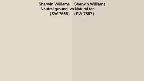 Sherwin Williams Neutral ground vs Natural tan side by side comparison Sherwin Williams Neutral Ground, Sherwin Williams Neutral, Accessible Beige Sw, Sherwin Williams Accessible Beige, Porch Awning, Awning Windows, Accessible Beige, Dunn Edwards, Perfect Palette