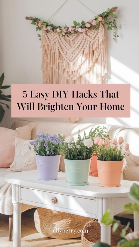 Discover 5 easy DIY hacks to brighten your home on a budget! From simple decor upgrades to clever organization tips, transform your space with these quick and affordable ideas. Diy Craft Hacks, Clever Organization, Craft Hacks, Clever Organizer, Easy Diy Hacks, Home On A Budget, Budget Friendly Decor, Smarter Not Harder, Crafts Hacks