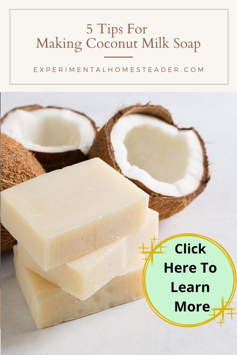 Coconut Milk Soap Recipe Cold Process, Coconut Milk Soap Recipe, Coconut Soap Recipe, Artisan Soap Recipe, Coconut Oil Soap Recipe, Apothecary Recipes, Cp Soap Recipes, Making Bar Soap, Milk Soap Recipe