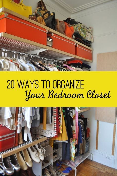 Are you a little obsessed with organizing? We are too. So we thought we'd channel our obsession into something helpful: a list of ways to organize your bedroom closet. Pick and choose from the ideas below... Closet Small Bedroom, Organizar Closet, Organized Closet, Closet Organization Diy, Ways To Organize, Master Closet, Organization Tips, Closet Bedroom, Organization Bedroom