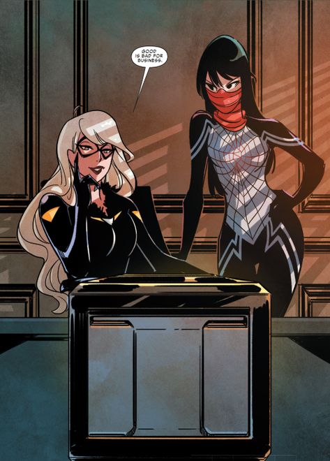 Black Cat in The Amazing Spider-Man (2015-) #1 - Stacey Lee Croquis, Spider Squad, Silk Spiderman, Superhero Poses, Cindy Moon, Ninja Mask, Silk Marvel, Felicia Hardy, Thor 2