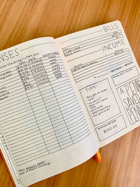 How To Track Spending, Expenses Aesthetic, Budgeting Finances Aesthetic, Bullet Journal Spending Tracker, Bullet Journal Finance Tracker, Spending Journal, Budget Journal Ideas, Bullet Journal Expenses, Monthly Finance Tracker