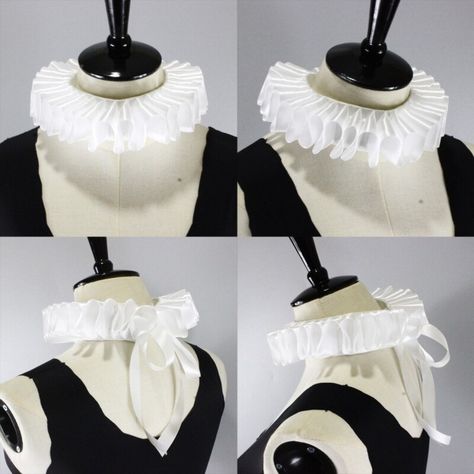 Clown Ruffle Collar, Cute Clown Costume, Pierrot Costume, Vintage Circus Costume, Satin Choker, Clown Costume Women, Clown Collar, Neck Ruffle Collar, Clown Accessories