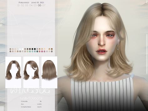 Sims 4 Wings Hair, Mods The Sims 4 Hair, Sims 4 Cc Hair Free, The Sims 4 Cc Hairstyles, Cabelos The Sims 4, Cc Hair The Sims 4, The Sims Resource Hair, The Sims 4 Resource, Sims 4 Cc Hairstyles