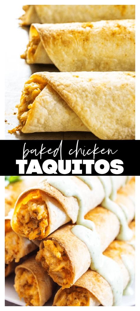 Baked Taco Ranch Taquitos Family Mexican Dinner Ideas, Easy Latin Recipes, Exotic Dinner Recipes, Mexican Food Recipes Easy Dinners, Recipe With Tortillas, Chicken Taquitos Baked, How To Make Taquitos, Taquitos Chicken, Chicken Taquitos Recipe