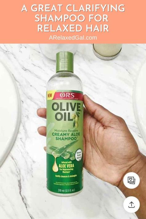 Looking for a great clarifying shampoo for your relaxed hair that doesn't dry your hair out? Then you'll want to try the ORS Olive Oil Creamy Aloe Shampoo. (affiliate link) Aloe Shampoo, Olive Oil Shampoo, Relaxed Hair Journey, Best Olive Oil, Healthy Relaxed Hair, Healthy Hair Routine, Clarifying Shampoo, Hair Growth Tips, Relaxed Hair