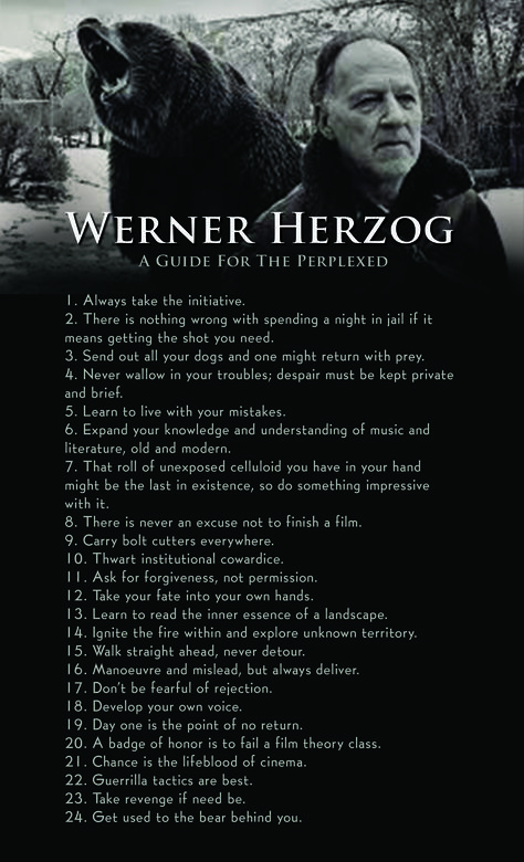 Interesting. :) Humour, Werner Herzog Film, Filmmaking Quotes, Film Tips, Werner Herzog, Film Technique, Filmmaking Cinematography, Personal Improvement, Film Studies